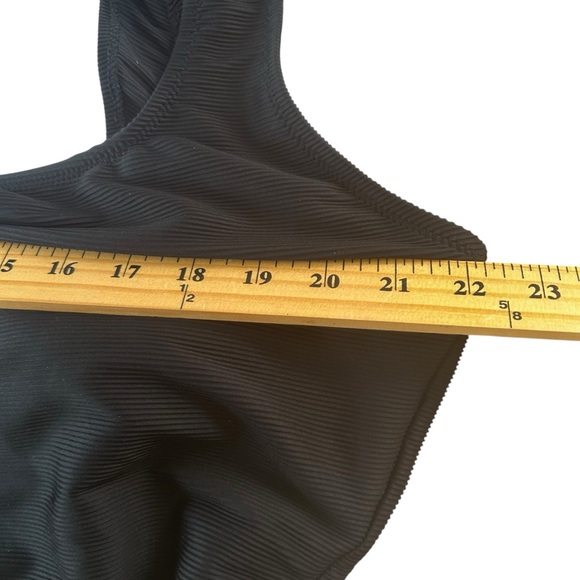 J Crew NEW Ribbed black Squareneck 1 Piece Swimsuit woman SZ 20 vacation BE809 - Picture 6 of 16